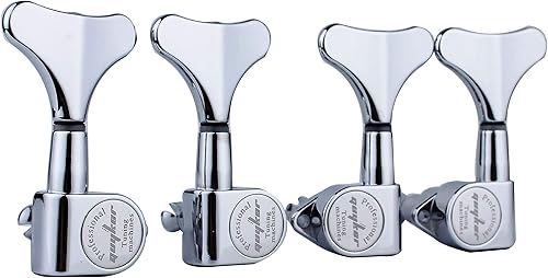 Miniatura 32 de Guyker Afinadores de bajo de guitarra (4 para la derecha) – Cabezal de afinación sellado, clavijas de afinación selladas, repuesto de cabezal