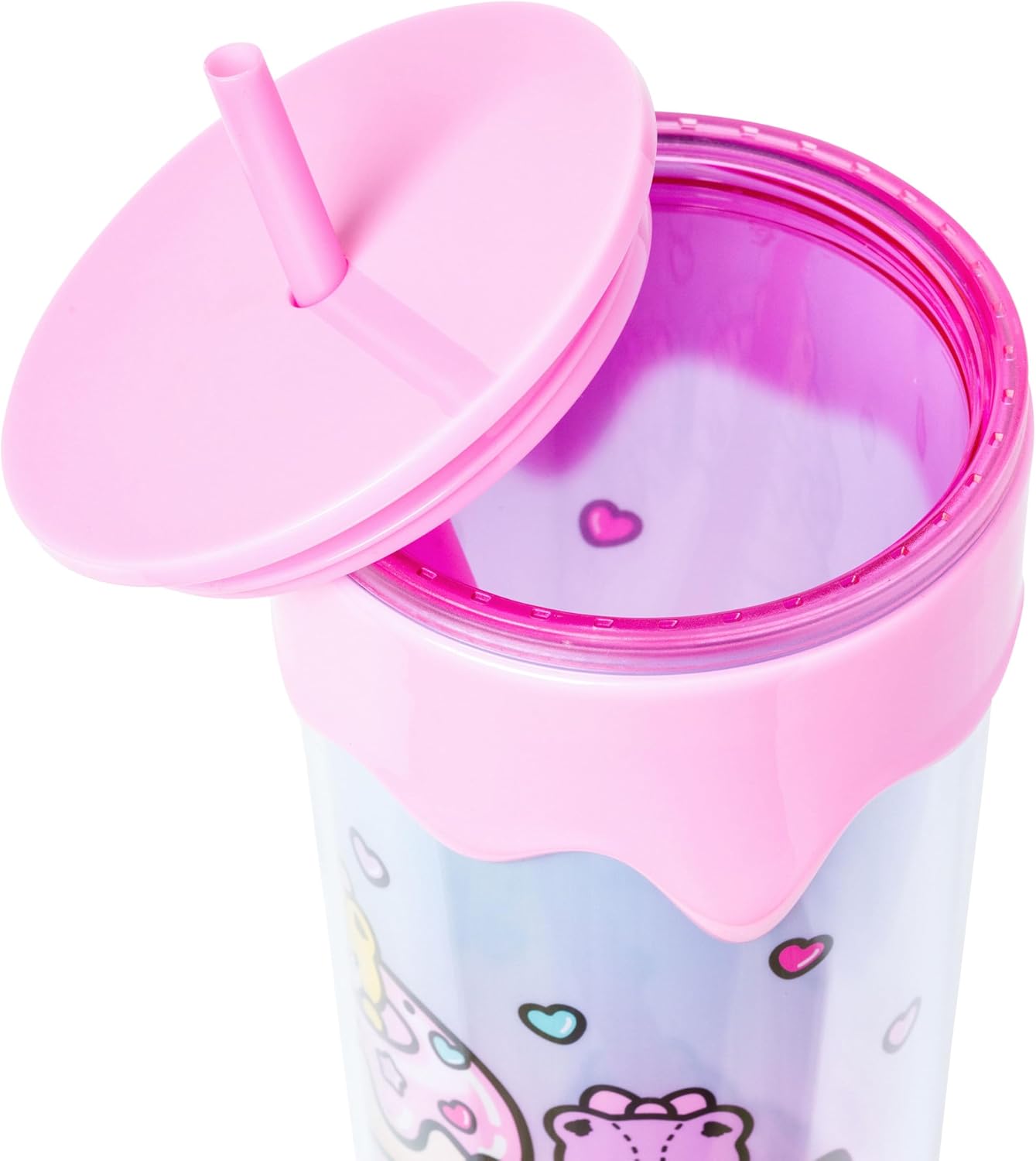 Silver Buffalo Sanrio Hello Kitty and Friends Plastic Drip Tumbler Featuring Hello Kitty, Tiny Blue, Tiny Pink, and Tiny Chum, 26 Ounces - Image 6