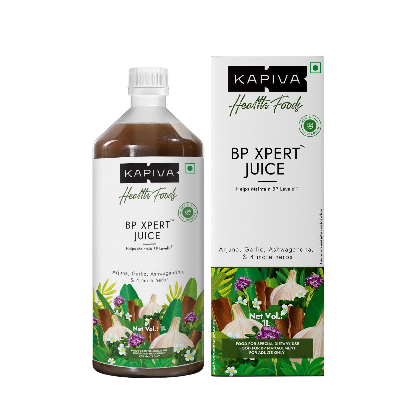 Kapiva BP Care Juice - 100% Ayurvedic Juice to Support Healthy Blood Pressure Levels| Arjuna, Jatamansi & 8 Other Herbs 1 Litre (BP Xpert)-image-3