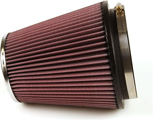 Miniatura 5 de K&N, RC-1041 - Filtro de aire universal con sistema de abrazaderas cónico. Medidas: brida 6 pulgadas (152 mm); altura 7.5 pulgadas (191 mm), base