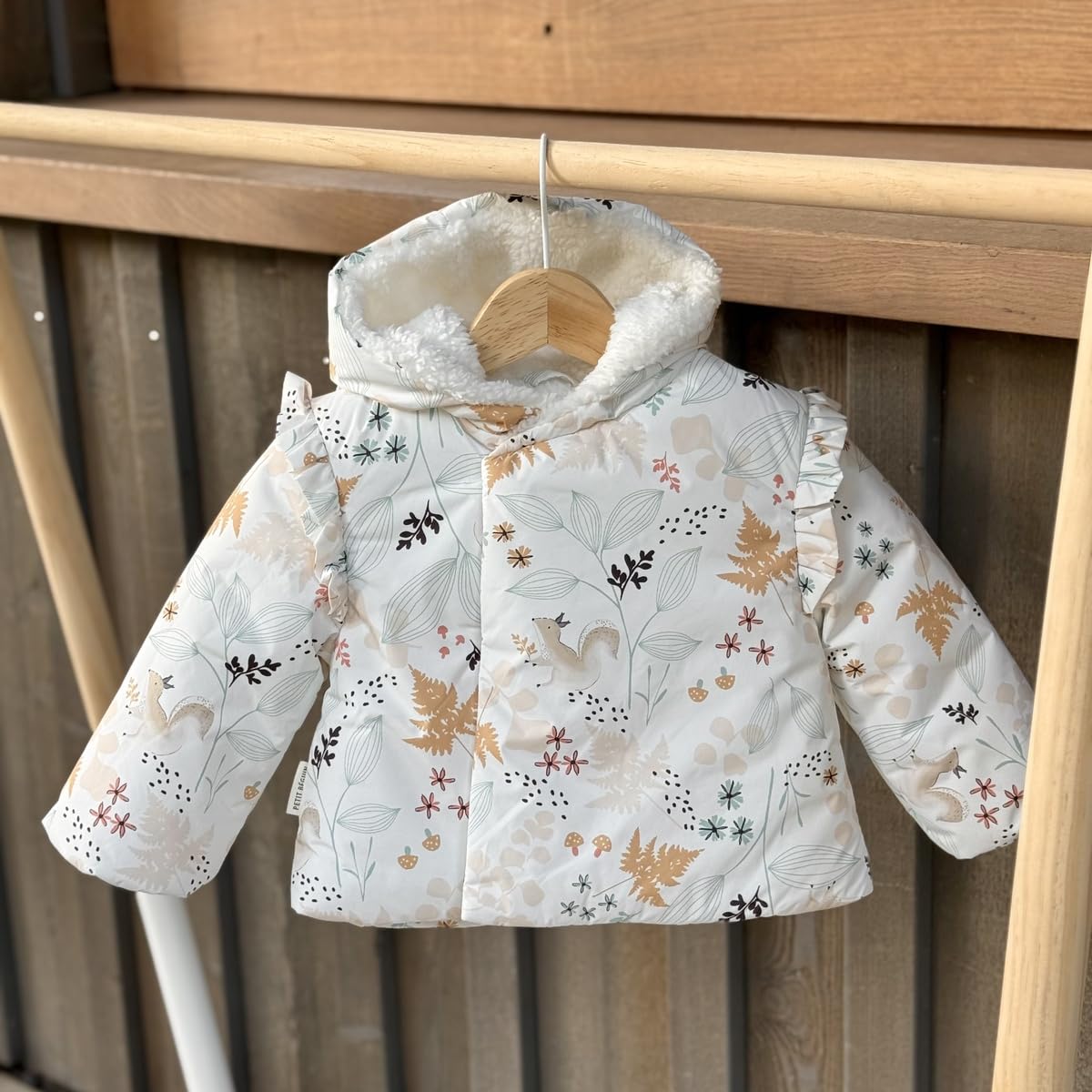 Petit Béguin - Doudoune bébé imperméable doublée sherpa avec capuche Bloom