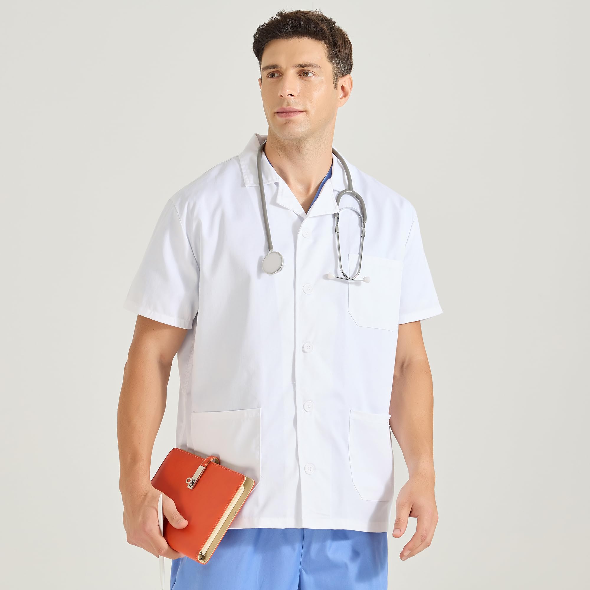 Misemiya - blouse blanche chimie unisexe - blouse medicale homme - blouse laboratoire homme - blouse de travail femme 8165