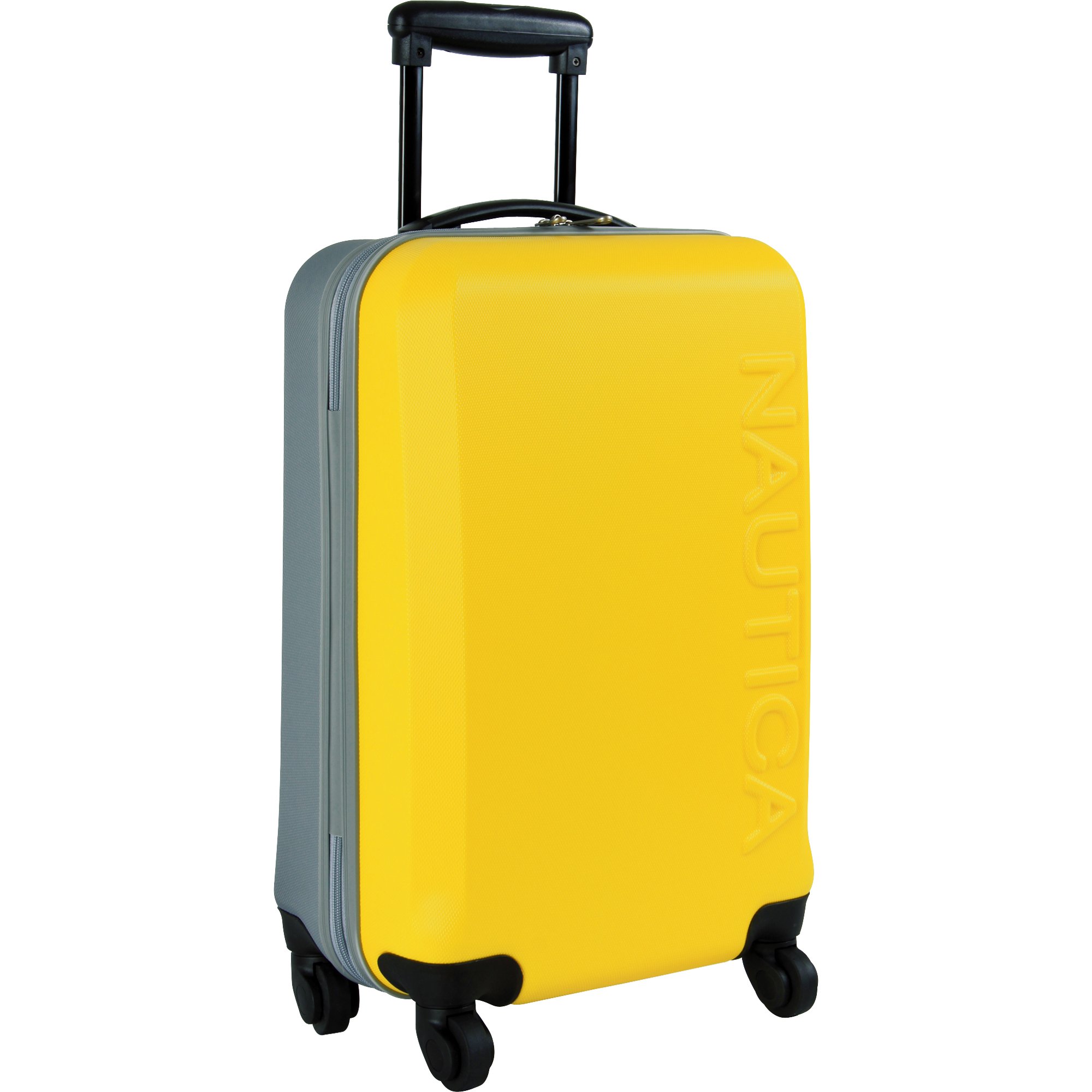 Nautica 3 Piece Hardside 4Wheeled Luggage Set, Yellow/Silver Buy