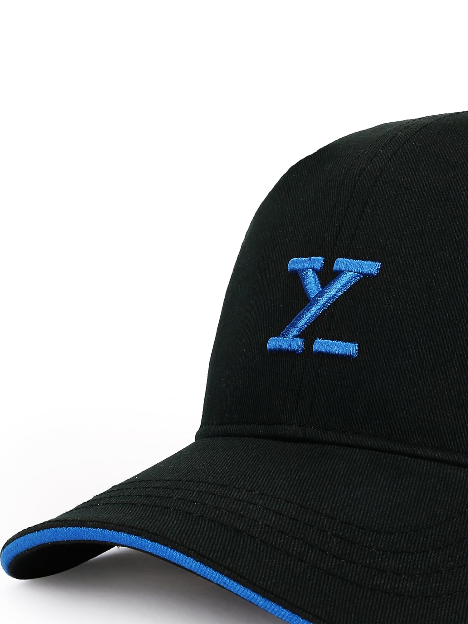 XYXX Czapka baseballowa unisex, bawełniana czapka z diagonalu IntelliEaze z regulowanym paskiem, Podziałka czarna, rozmiar uniwersalny