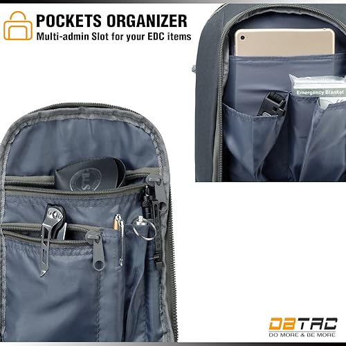 Miniatura 3 de DBTAC - Bolsa táctica compacta para el pecho, pequeña, tamaño completo, bolsa de hombro oculta para rango, viajes, deportes al aire libre