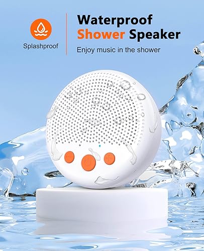 Miniatura 2 de LENRUE Altavoz de ducha, altavoz Bluetooth impermeable inalámbrico, altavoces portátiles con sonido fuerte claro, ventosa, cordón, ideas de regalos