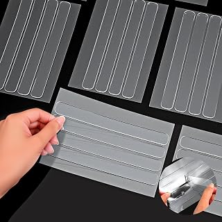 40 pcs Clear Protector Strip Cabinet Door Bumper Rubber Bumpers Stripe Self-Adhesive Sound Dampening Furniture Pad Door Wall Bumpers Stopper Cupboard Drawer Cushion Guard for Refrigerator Table Corner