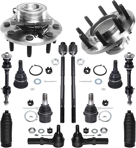Miniatura 325 de Detroit Axle - Kit de cubos de rodamiento de rueda delantera de 6 piezas para Dodge Dart 2013-2016, Chrysler 200 2015-2017, 2 cojinetes de rueda