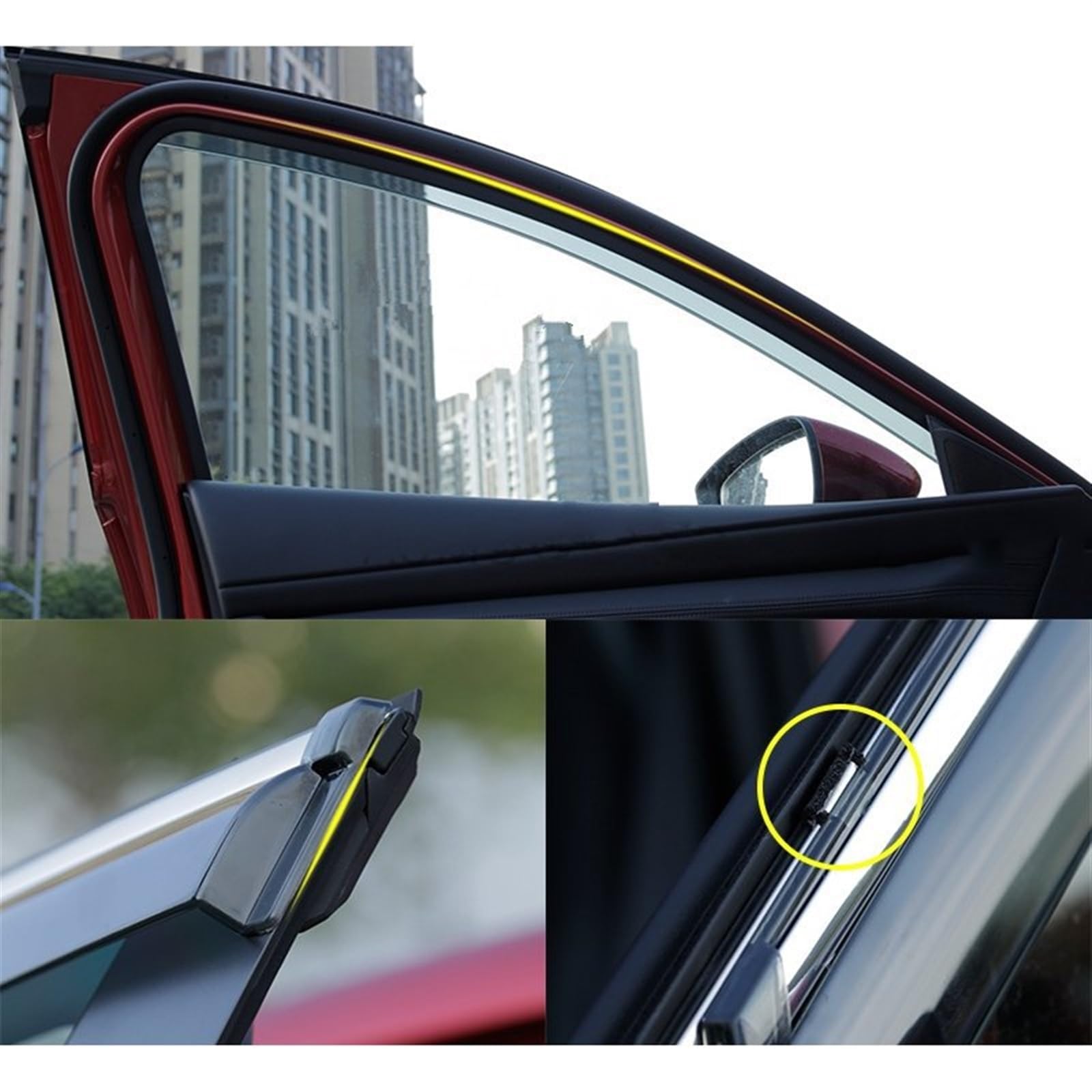 Aileron Fenêtre Coffre Tesla Model 3 2017-2023 - Déflecteur D'eau Pluie Noir ABS Brillant