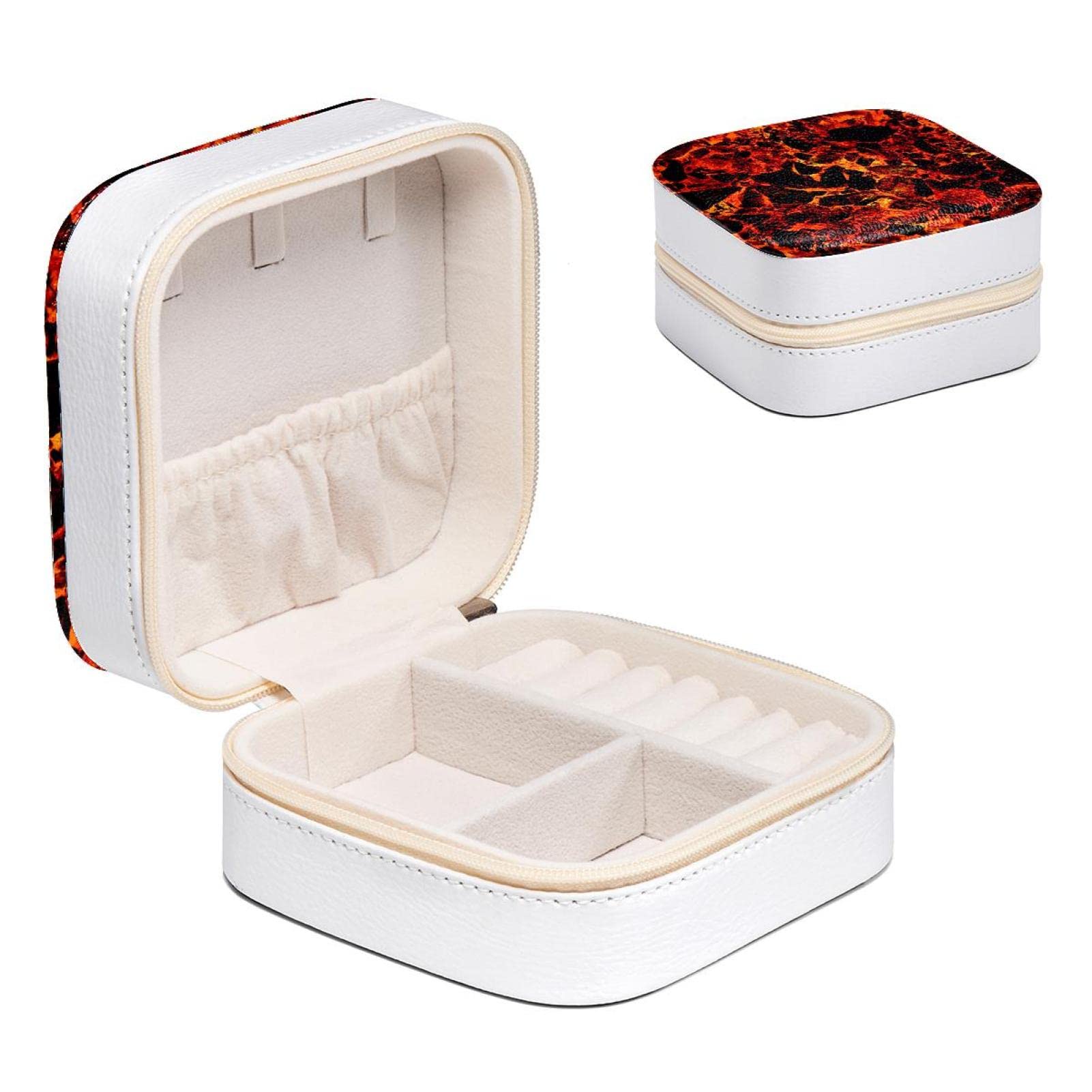 Boîte à bijoux texture magma coffret haut de gamme pour bagues et colliers