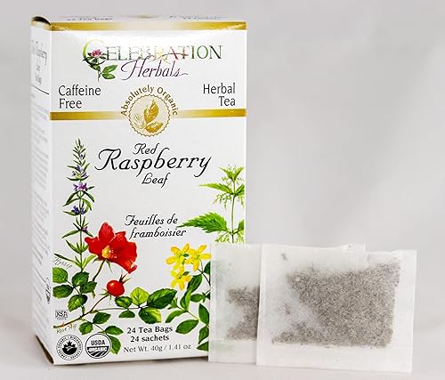 Miniatura 2 de CELEBRATION HERBALS Té de hoja de frambuesa roja orgánica 24 bolsas, 0.02 libras