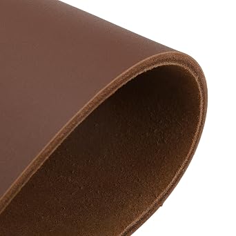 Genuine Leather Sheets,8"x15"Flat Full Grain Cowhide Leather, Brown