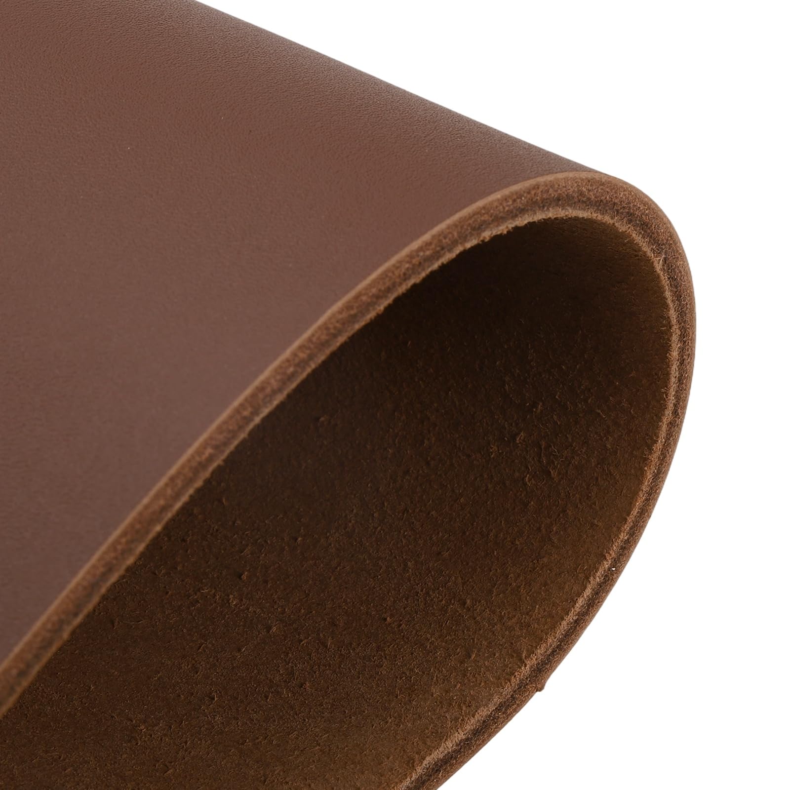 Rebower Genuine Leather Sheets, 8" x 12" Flat Full Grain Cowhide Leather for Crafts, 4-4.5mm Thick Vegetable Tanned Cowhide for DIY Belt Tooling Wallet Stamping Projects, Brown