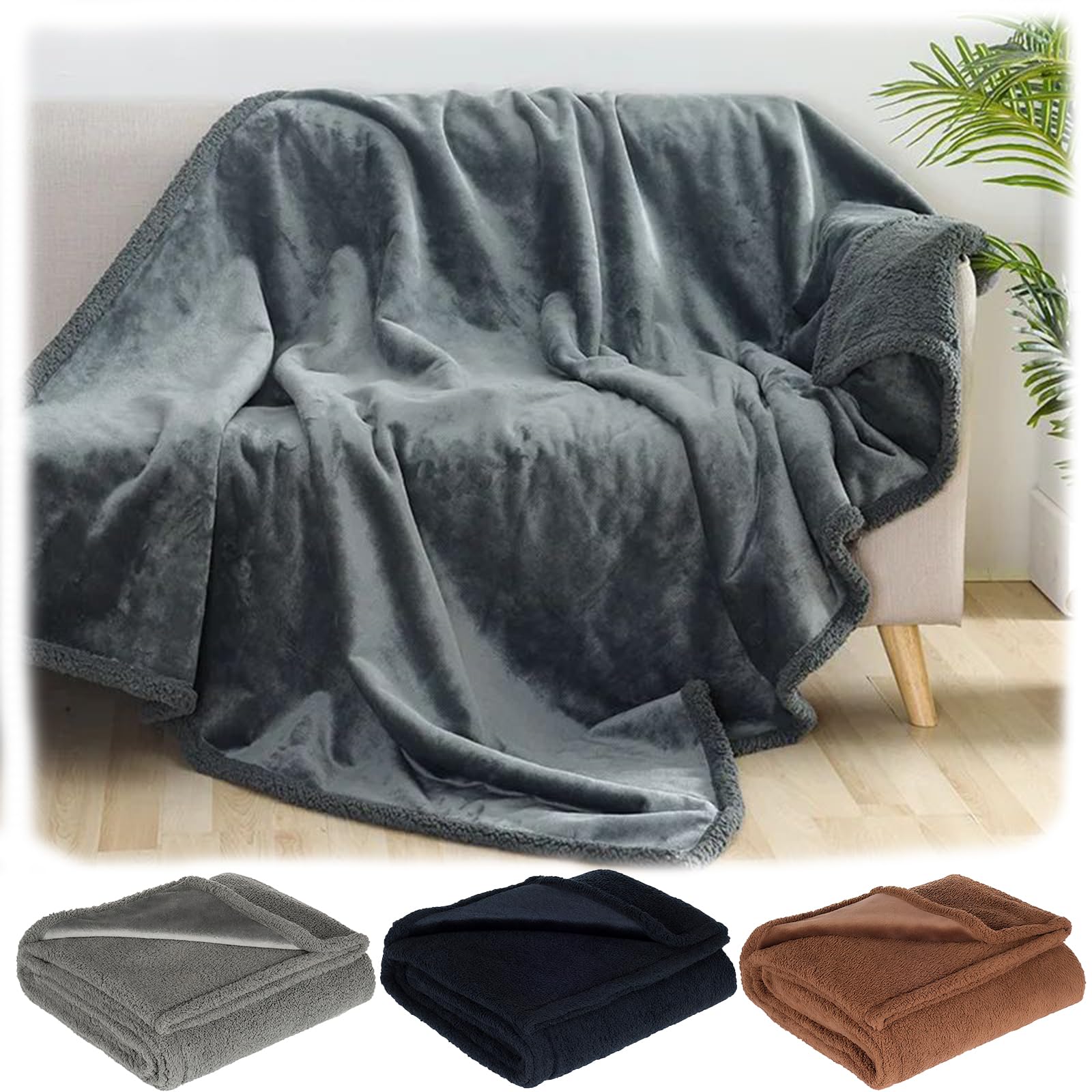 Amazon｜サラフワ ブランケット 防水、両面ふわふわ柔らかなフランネル