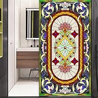 Vista 5 de Película decorativa de privacidad esmerilada sin pegamento para ventana, hermoso patrón de playa, cubierta de puerta de vidrio, calcomanías