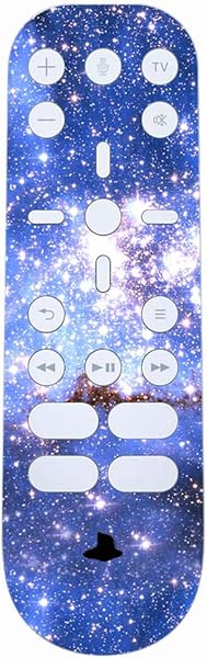 playvital Blue Galaxy Full Set Skin Decal for ps5 Console Disc Edition,Sticker Vinyl Decal Cover for ps5 Controller & Charging Station & Headset & Media Remote - 5