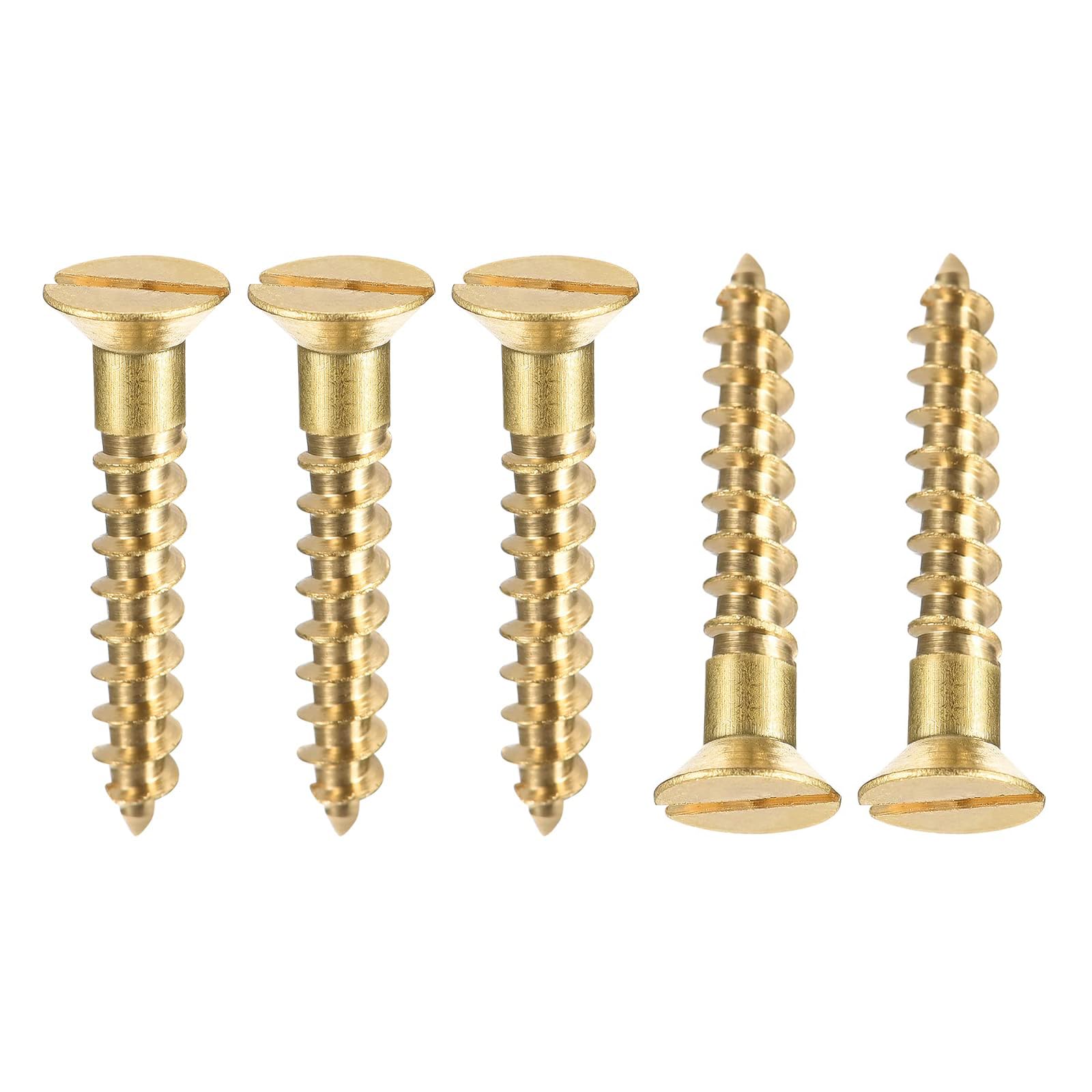 TA-VIGOR 100Pcs Self Tapping Screws, M4 Slotted Flat Head Screw, 25mm Round Head Slotted Tapping Screws