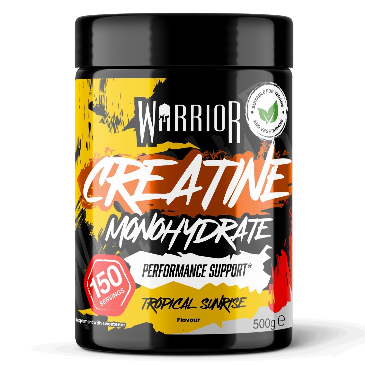 Creatine Monohydrate Powder 500g (150 Servings) – Pure Micronised Creatine Powder Supplement for Men & Women, Pre & Post Workout Strength, Muscle Growth & Recovery, Vegan – Tropical Sunrise