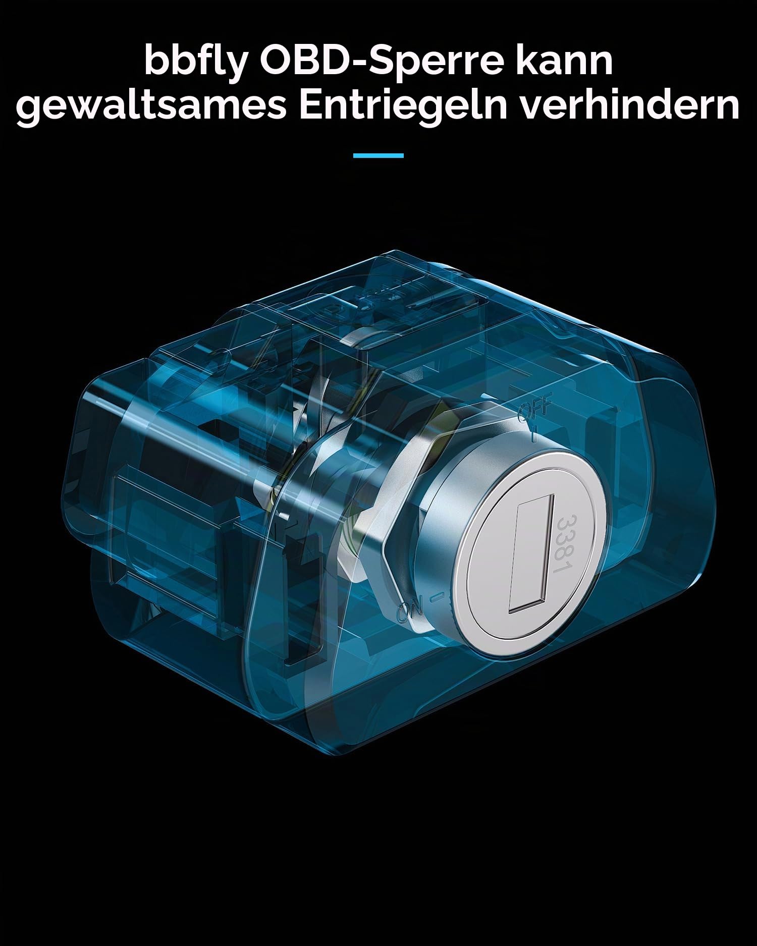 OBD Lock, bbfly-K02 ODB-Port-Verriegelungswerkzeug, Auto OBD2 Schutzgerät (K02)