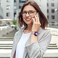 Vista 3 de Correa sin brecha compatible con Samsung Galaxy Watch 6 / Galaxy Watch 5 / Galaxy Watch 4 1.575 in 1.732 in / Galaxy Watch 4 Classic 1.654 in 1.811