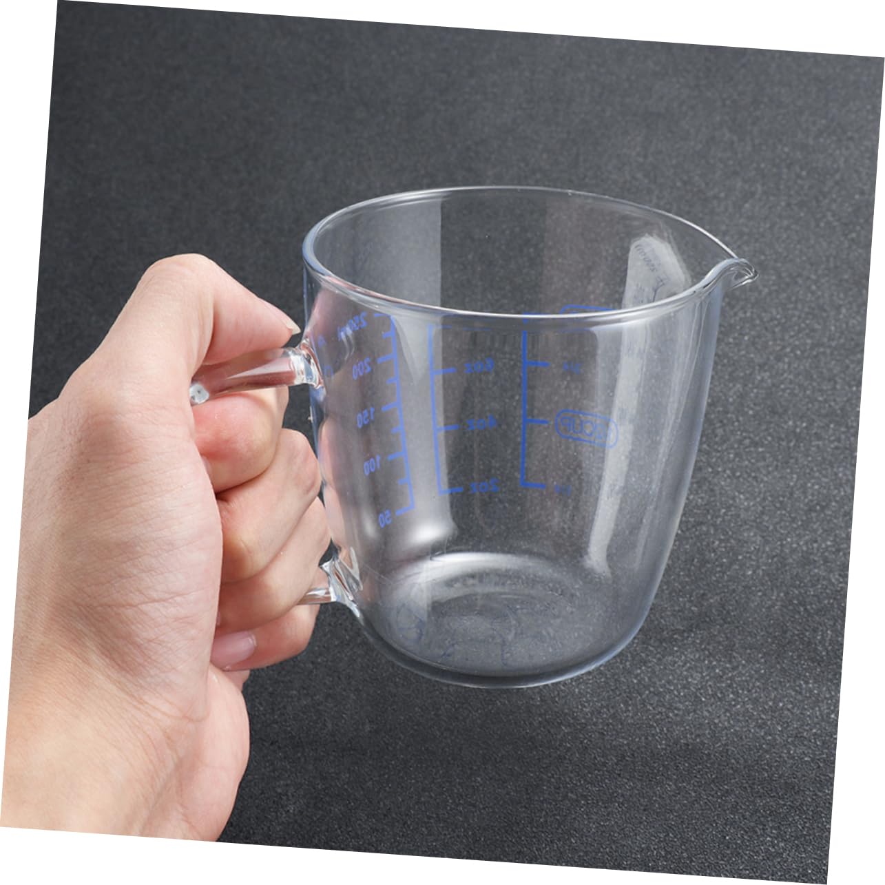 Messbecher aus Glas 3 Stück 250ml 500ml mit Henkel | Borosilikatglas, für Flüssigkeiten und Espresso, Leicht und Vielseitig