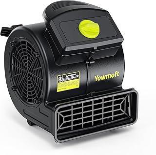 Air Mover, Powerful 100W Carpet Dryer for Cooling, 550 CFM Floor Drying Fan with 4-Speed & 3 Blowing Positions, Floor Blower For Janitorial, Plumbing, Home, Commercial, Industrial Use
