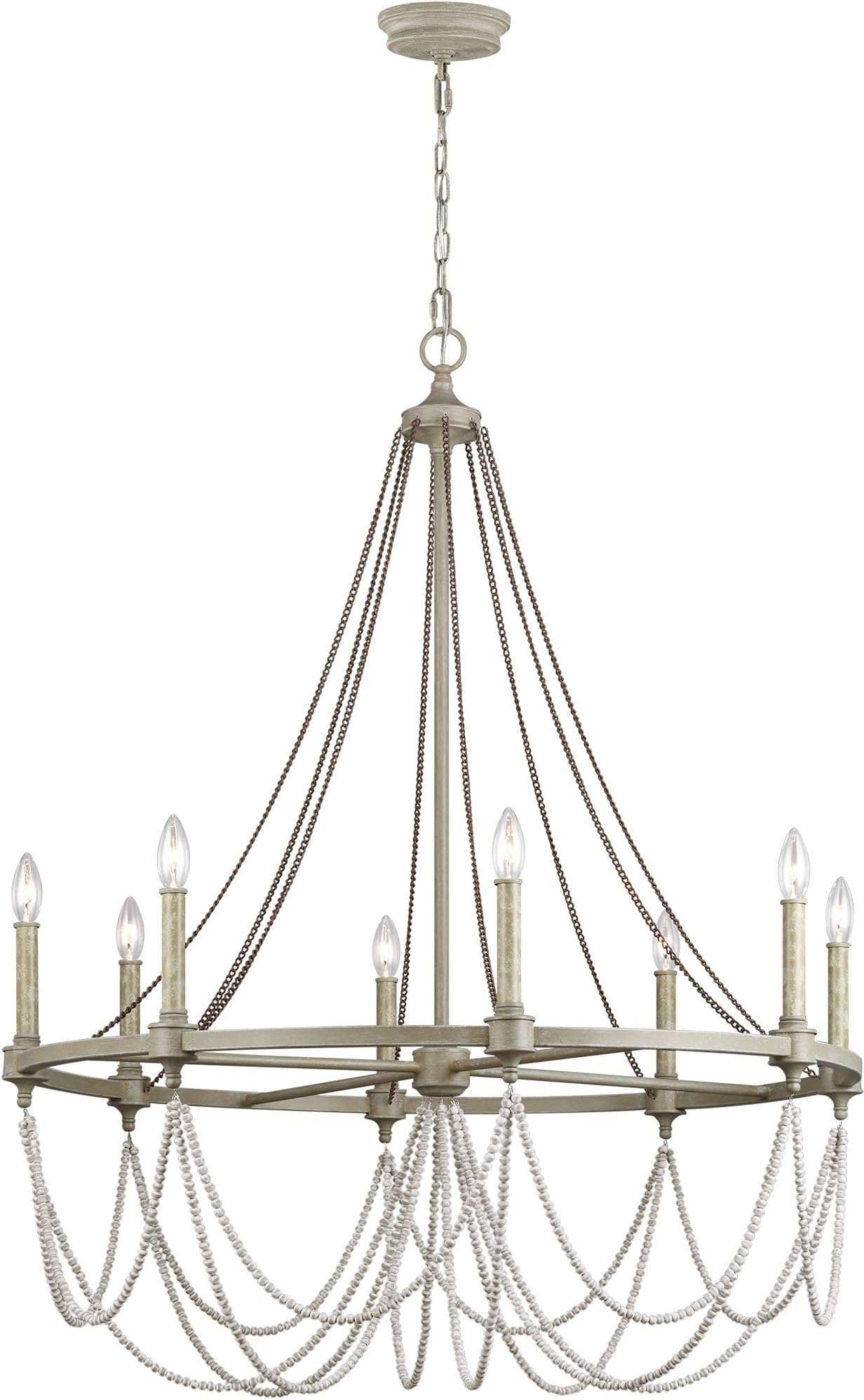 Feiss Generation Lighting-Sean Lavin-Chandelier 8 Light Steel in Traditional Style-36 Inch Wide by 44.75 Inch Tall