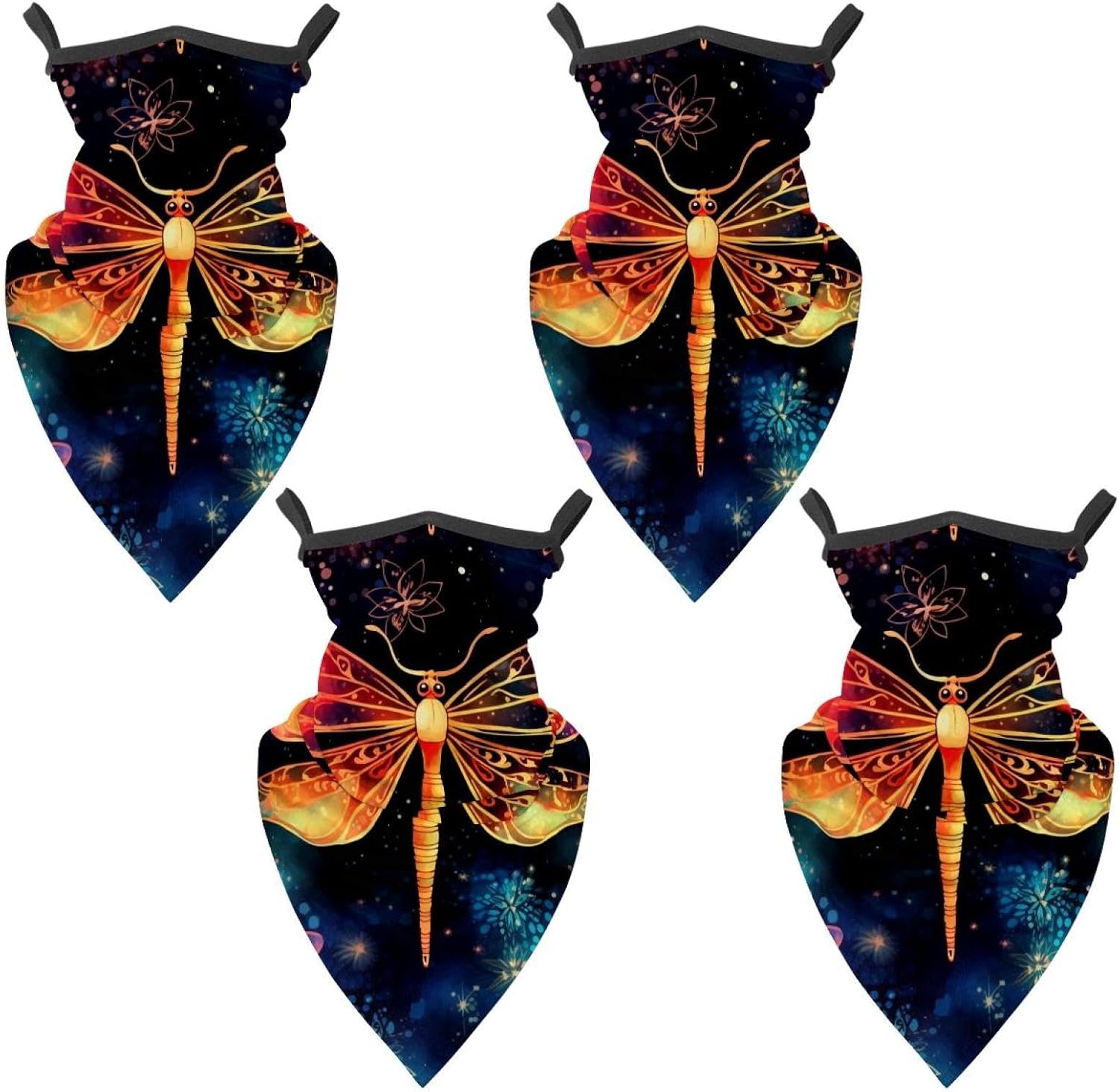 4 Pieces Firefly Balaclava Ski Mask, Motorcycle UV Protector Scarf, Summer Cooling Neck Gaiter for Men/Women