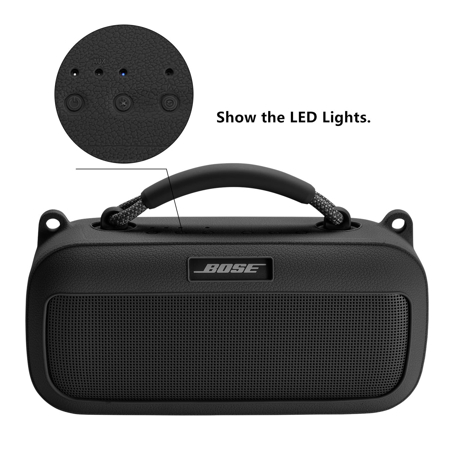 Yaowanguan Custodia in Silicone per Bose NUOVO Diffusore Portatile SoundLink Max,Soundlink Max Manicotto da Viaggio Portatile Borsa di Trasporto con Tracolla(Nero