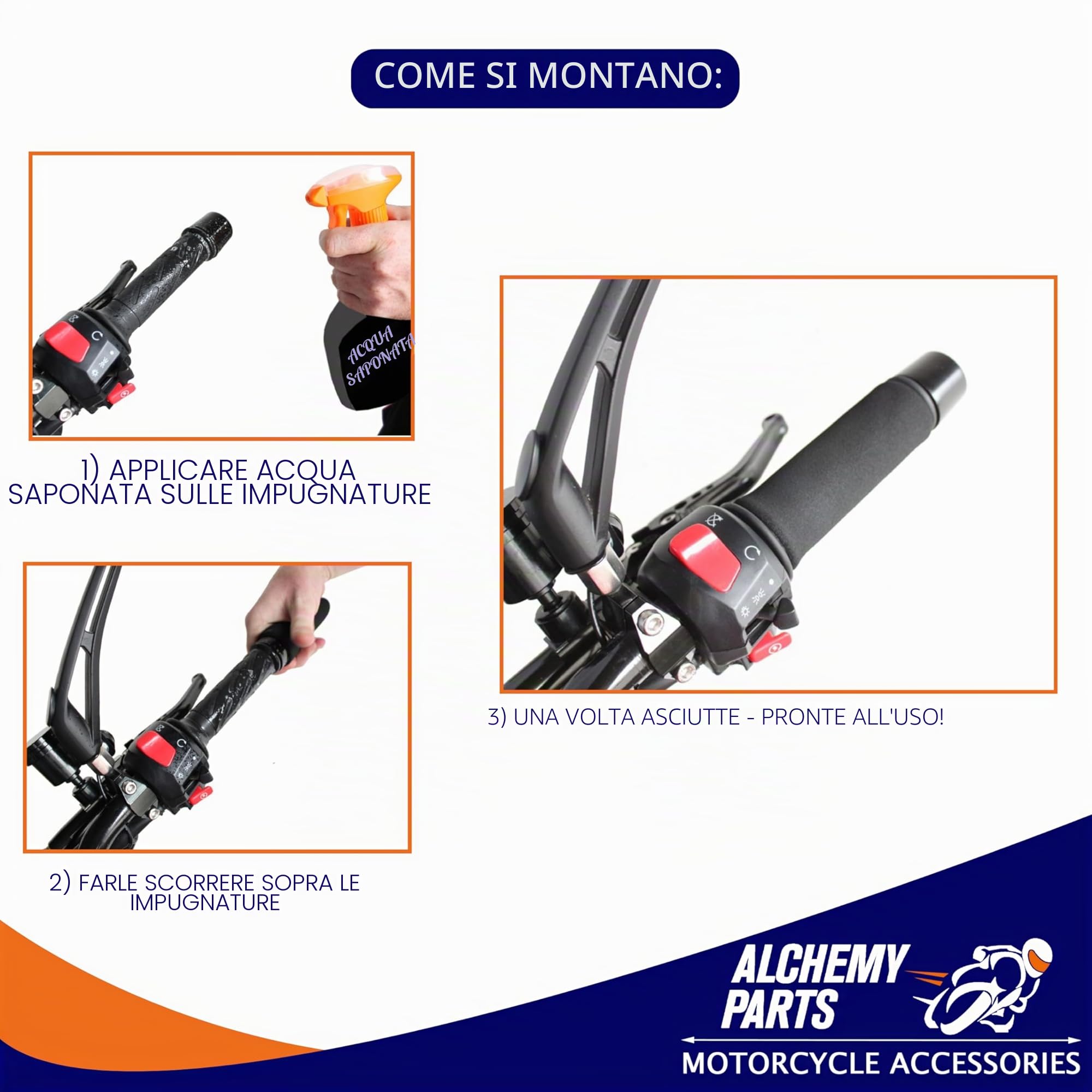 Manopole per moto in schiuma antivibrazioni, anti affaticamento, crampi, sollievo dal dolore, morbide al tatto, facili da indossare, per manopole standard e riscaldate