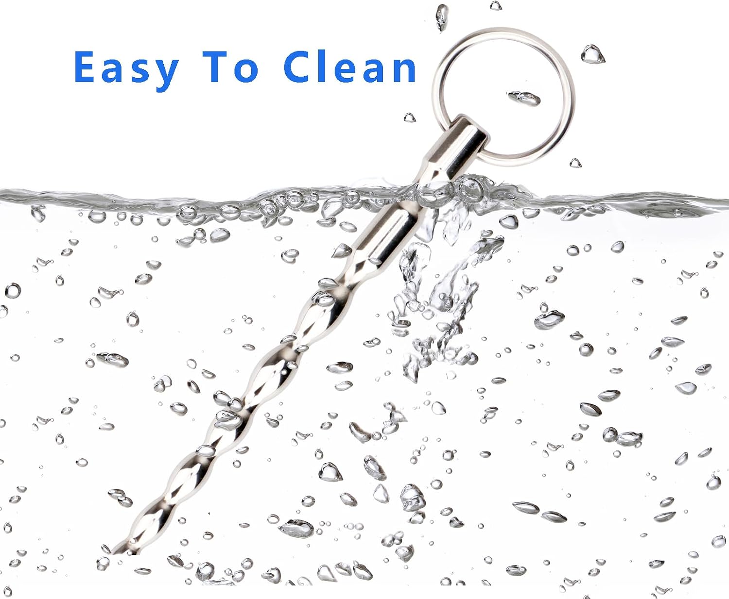 Penis Plug 5 Inches Adult Men Taper-Beaded Urethral Masturbation Rod Male Glans Pleasures Sex Toy (0.2 inch)