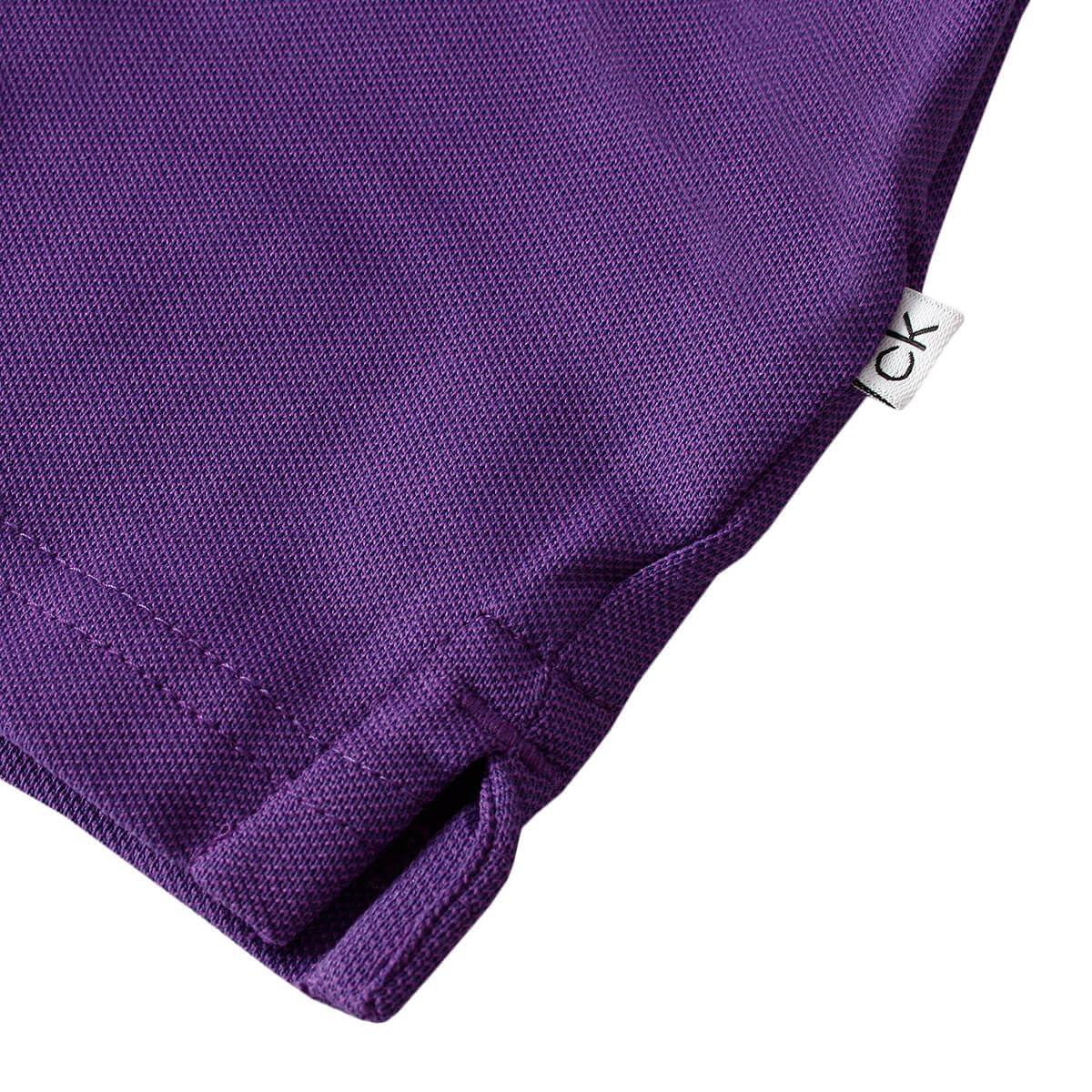 Calvin Klein Herren Campus 3 Button Ribbed Collar Golf-Poloshirt - Lila - L