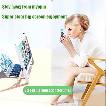 Full-Page Magnifier Computer Screen Magnifier for Desktop,22 Anti Blue Light Laptop Screen Protector Holder,3X Magnifying Glass Read Magnifier