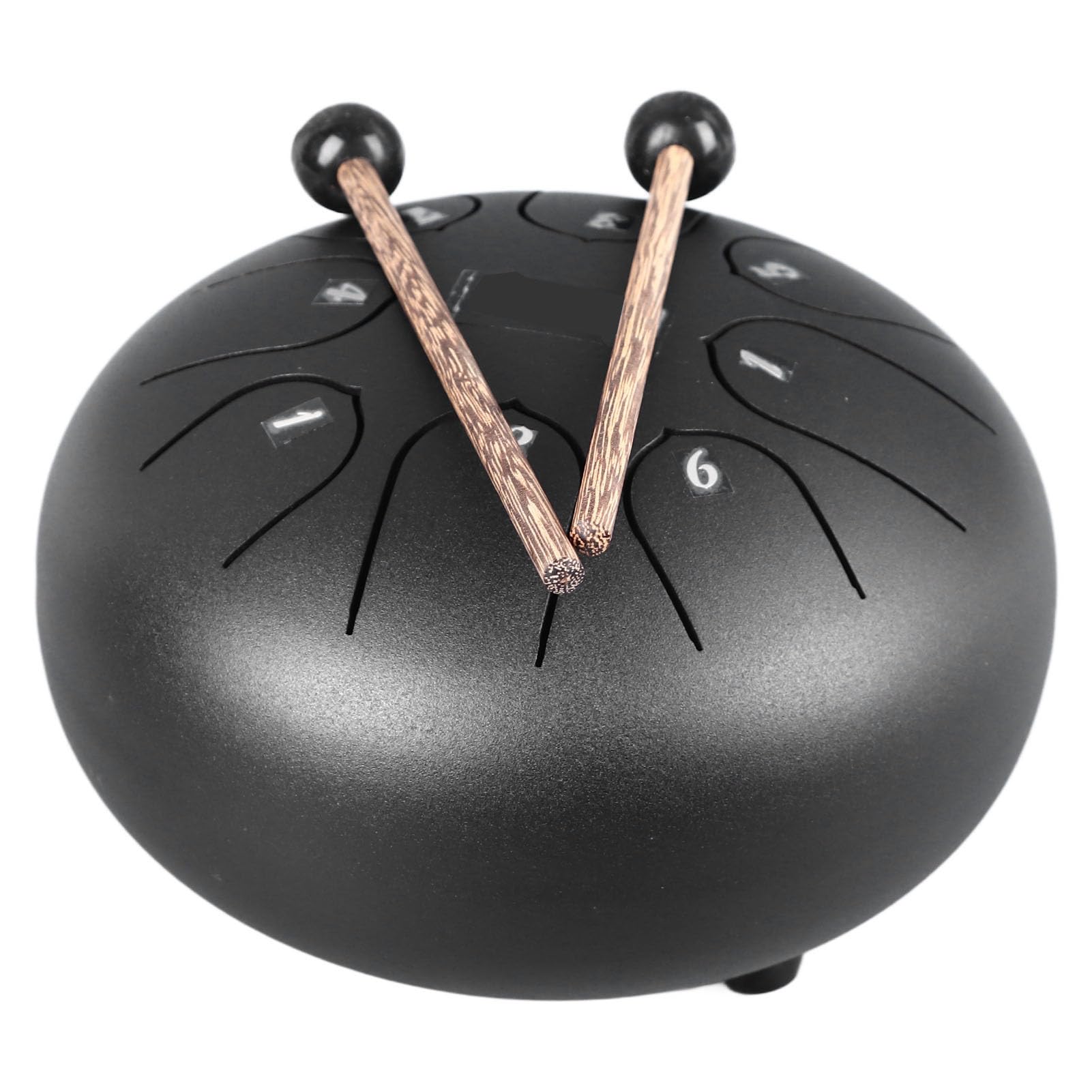 Tambour de Langue Professionnel 6 Pouces en Acier Inoxydable, Tambour à Main 8 Tons pour la Méditation de Performance