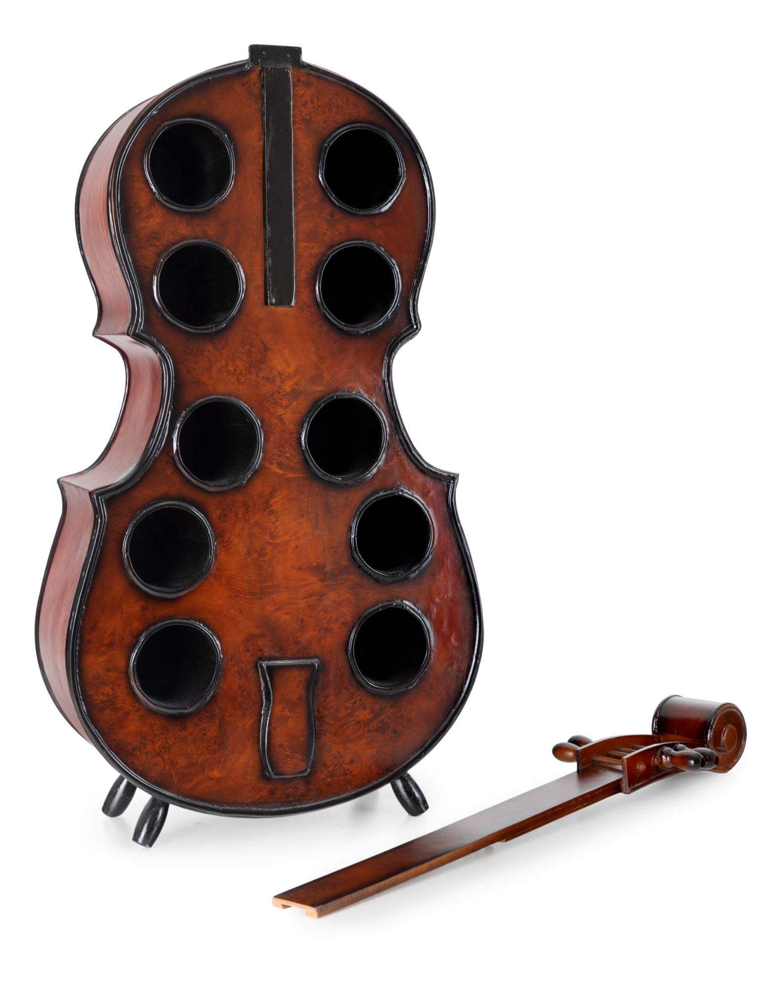 Stagecaptain WR-10 Stradivino Porta Vini e Bottiglie, Realizzato a mano | Porta vini e bottiglie rustico per 10 bottiglie, Adatto per bottiglie fino a Ø 7 cm, Dati tecnici, Capacità: 10 bottiglie