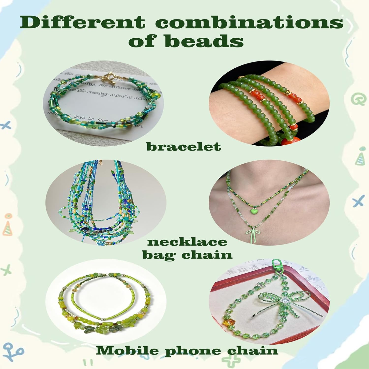 Beaded Plant Kit Green Glass Beads for Plant Making, Beaded Plants Nature Colorful Crystal Glass Leaf Bead for DIY Crafts Plants Lover Gifts（Include Pot