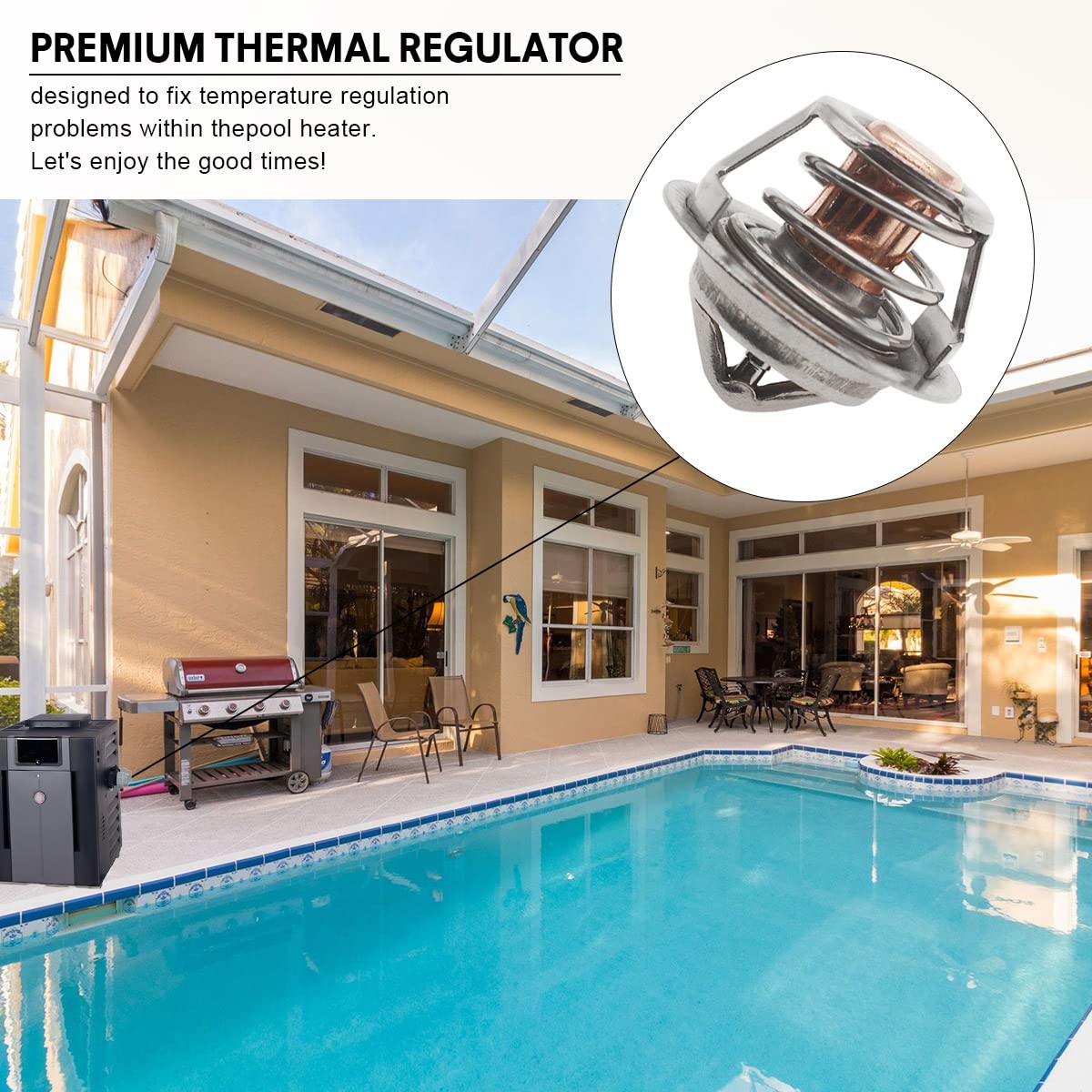 Thermal Regulator, Pool heater parts Replacement ，For 125 200 250 300 333  400 SR200 SR333 SR400 Model,Replace# 77707-0010, 38000-0007S : Amazon.ca:  Patio, Lawn u0026 Garden