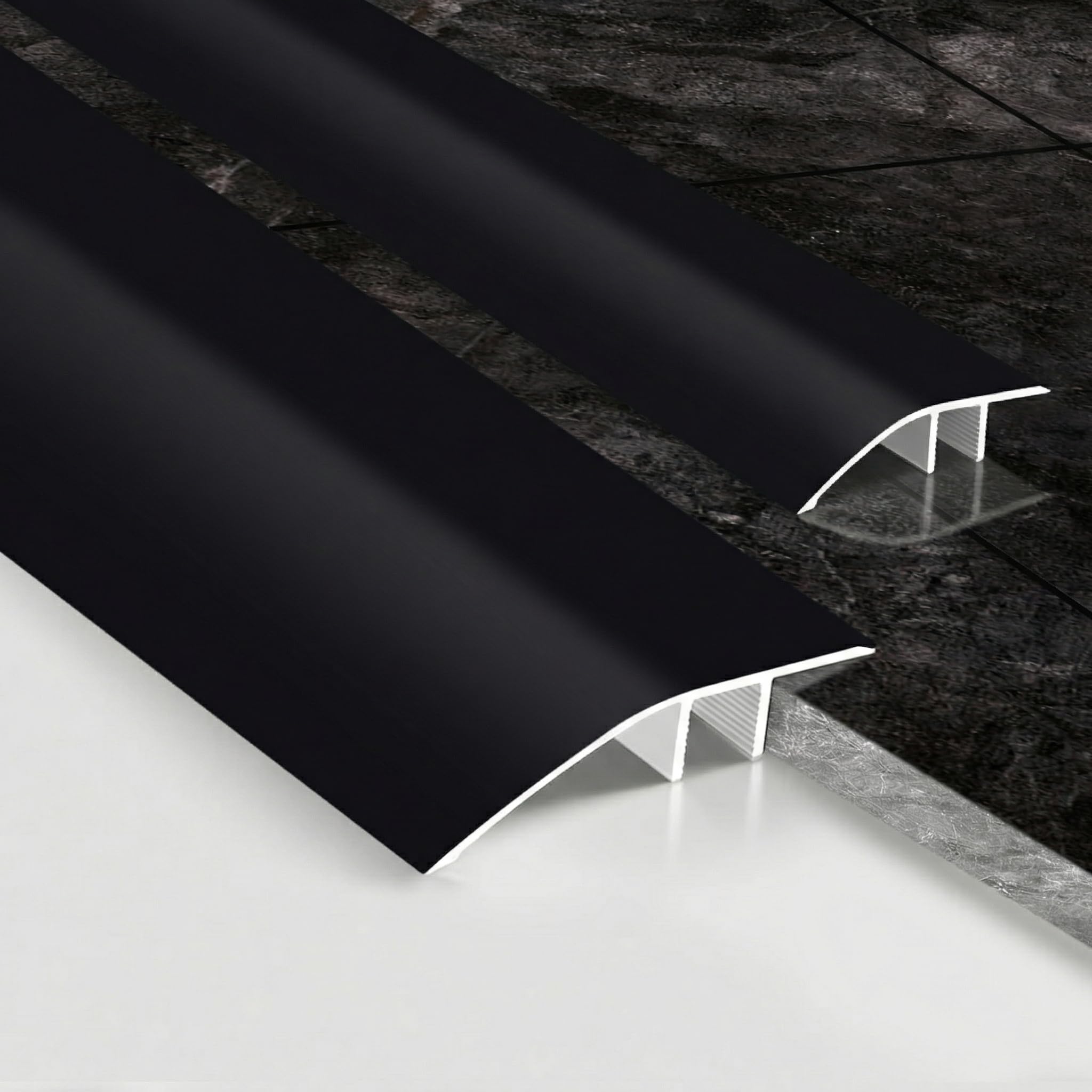 2-Piece Aluminum Floor Transition Strip Door Threshold Bar, 0.9m Γ 4.3cm