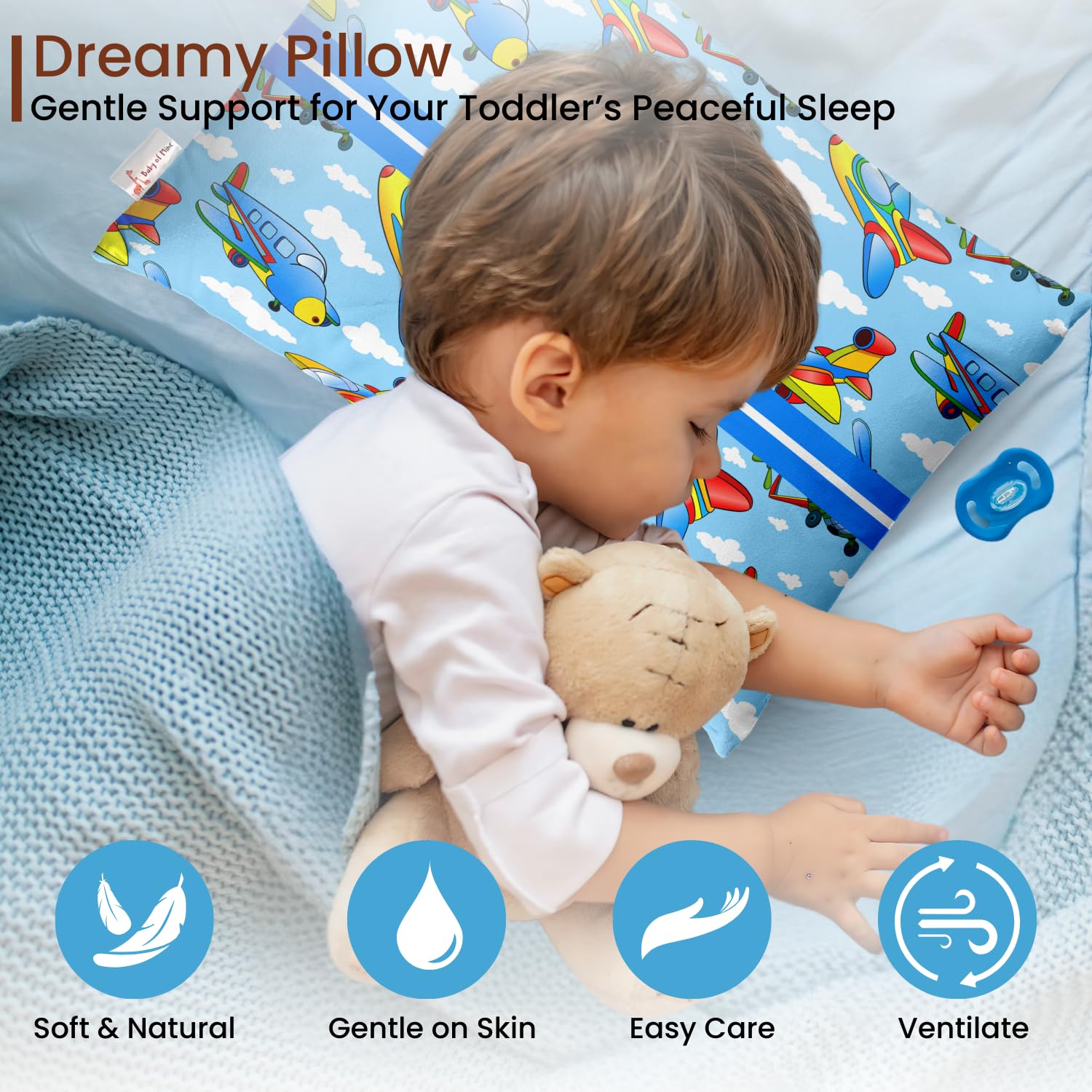 Baby of Mine Personalized Pillow for Kids – Custom Name, Super Soft Cotton Kids Cushion for 5 Years Old Kids, Adorable Prints (Pillow 15) - Image 4 thumbnail