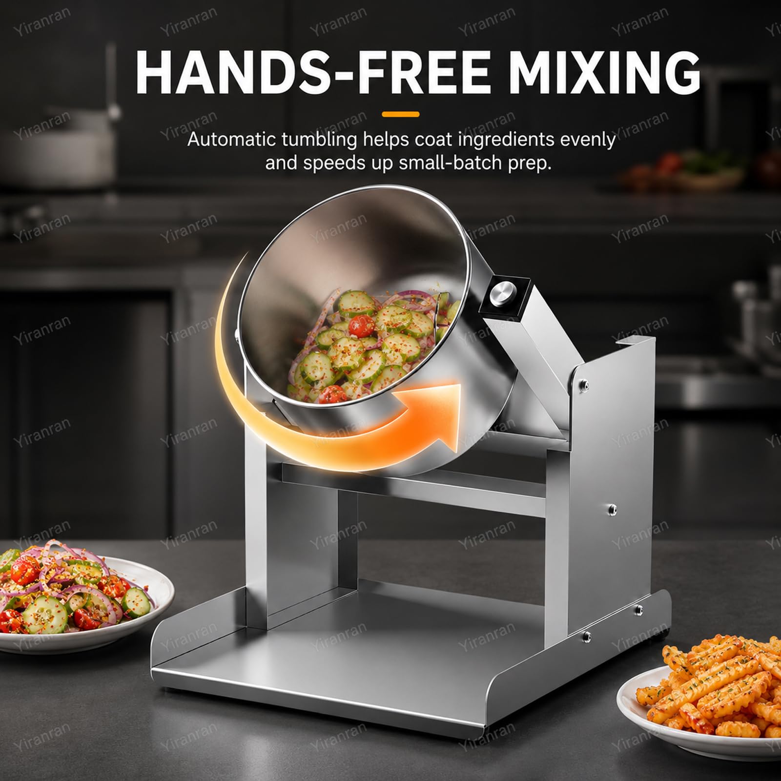 Máquina Mezcladora De Marinado, Mezclador Eléctrico De 5 Litros Para Carne Con Temporizador, Velocidad/ángulo Ajustables, Mezcla Con Un Solo Toque Para Ensaladas, Alimentos Preparados, Papas