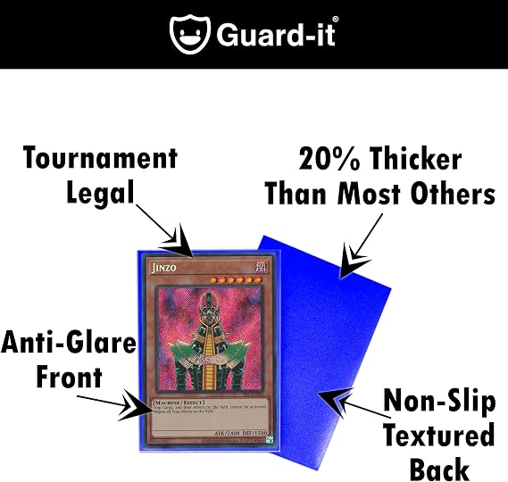 150 Blue Small Japanese Size Trading Card Sleeves - Premium Deck Protectors for Yu-Gi-Oh, Cardfight!! Vanguard & Photocards