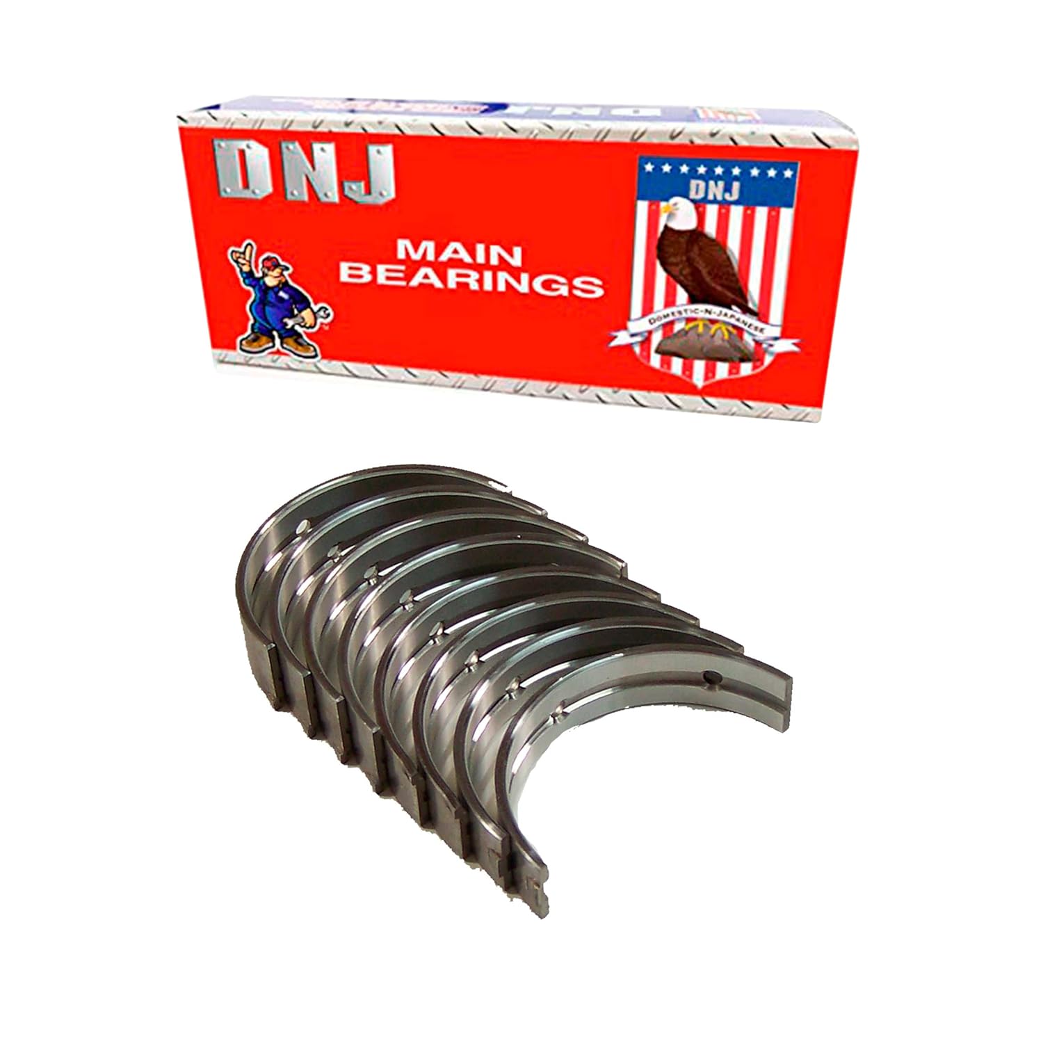 DNJ MB350 Main Bearings Set Standard for 1992-2004 Acura, Honda, Isuzu Amigo, Axiom, Passport 3.2L-3.5L V6 24V SOHC 3165cc