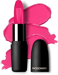 FACESCANADA Lápiz labial mate sin peso, Fusch...