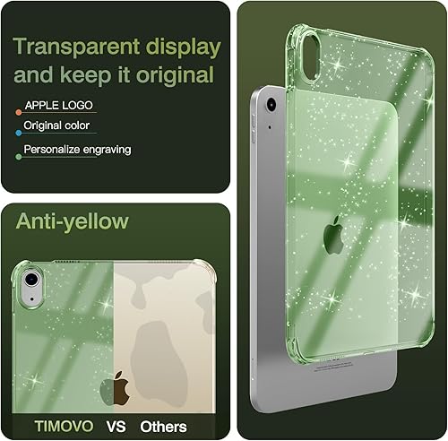 Vista 78 de TiMOVO Funda transparente para iPad (A16) 11ª generación de 11 pulgadas 2025, iPad de 10.9 pulgadas 2022, funda protectora trasera transparente