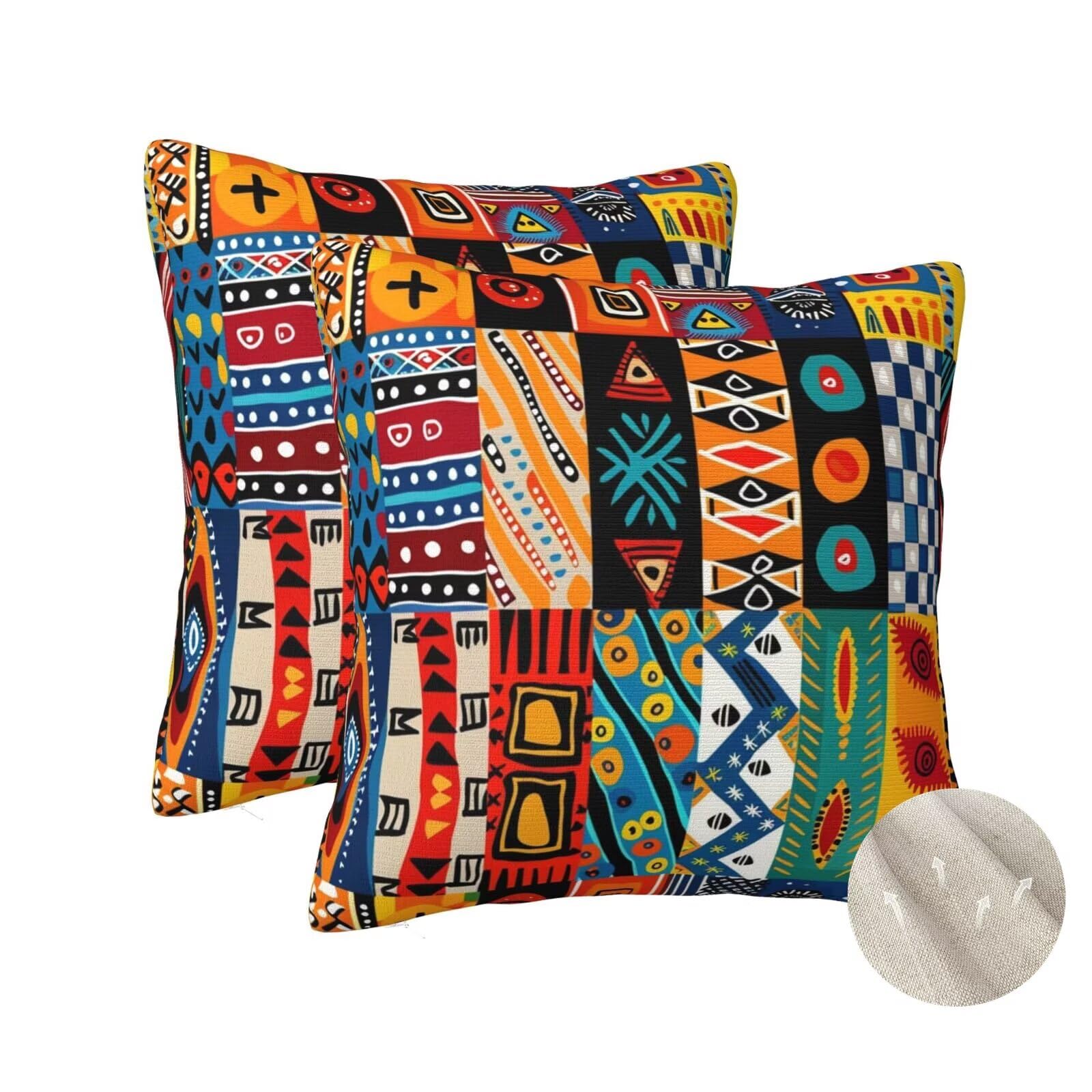 Coussin Afrique 60x60 cm avec finitions durables pour grand coussin de salon