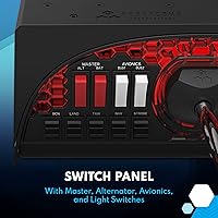 Vista 4 de Honeycomb Alpha Controles de Vuelo y Panel de Interruptores — Volante para Simulador de Vuelo con Rotación de 180°, Eje de Acero, Interruptor