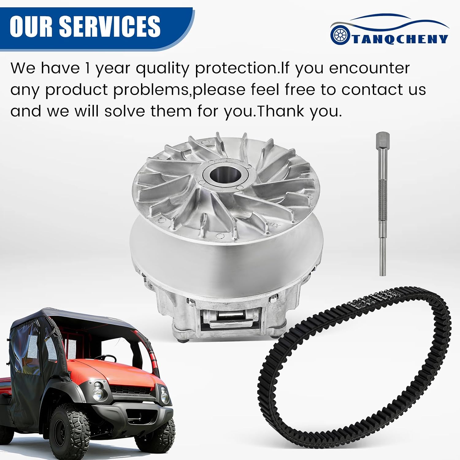 49093-0021 Primary Drive Clutch Converter Compatible with Kawasaki Mule 600/610/ SX 2005-2025 49093-0009 59011-0011 57001-1429
