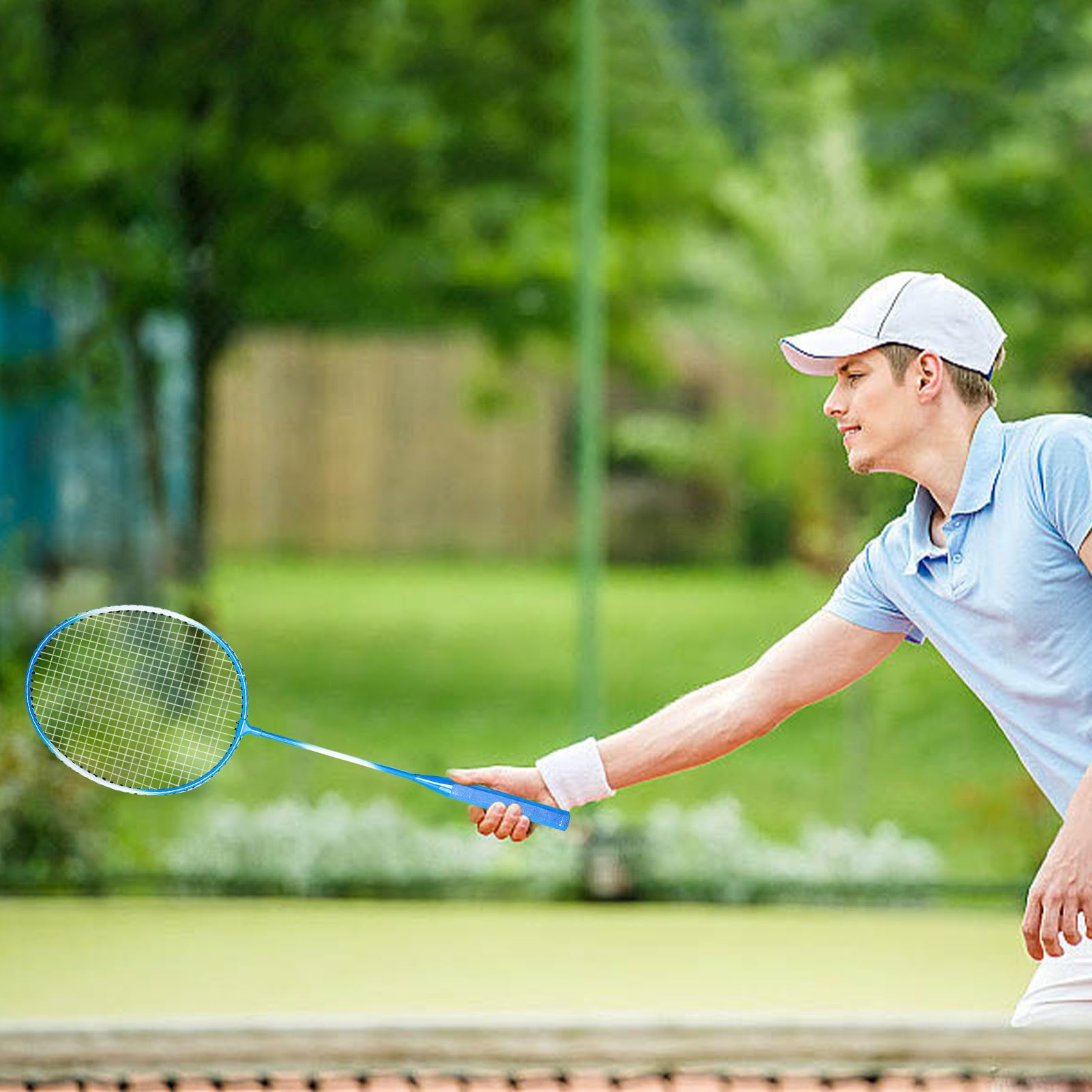 Racchetta da badminton professionale – kit giocatore noioso, set di racchette da giardino | mazze in fibra di carbonio, attrezzatura per attività all'aperto, racchette da smash leggere per rally in