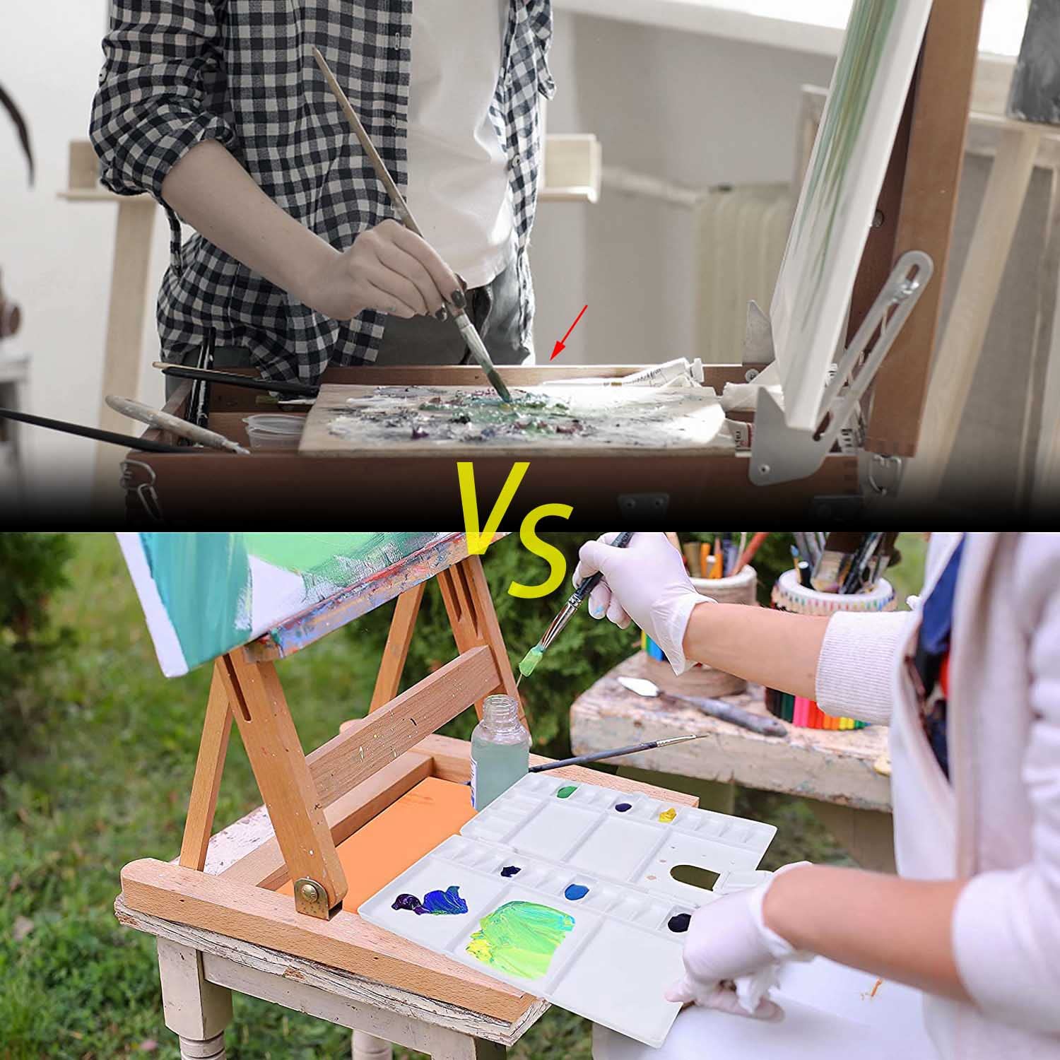 Tavolozza Pittura Pieghevole Con 25 Pozzetti - Per Acquerelli, Acrilici, Olio - Foto 4