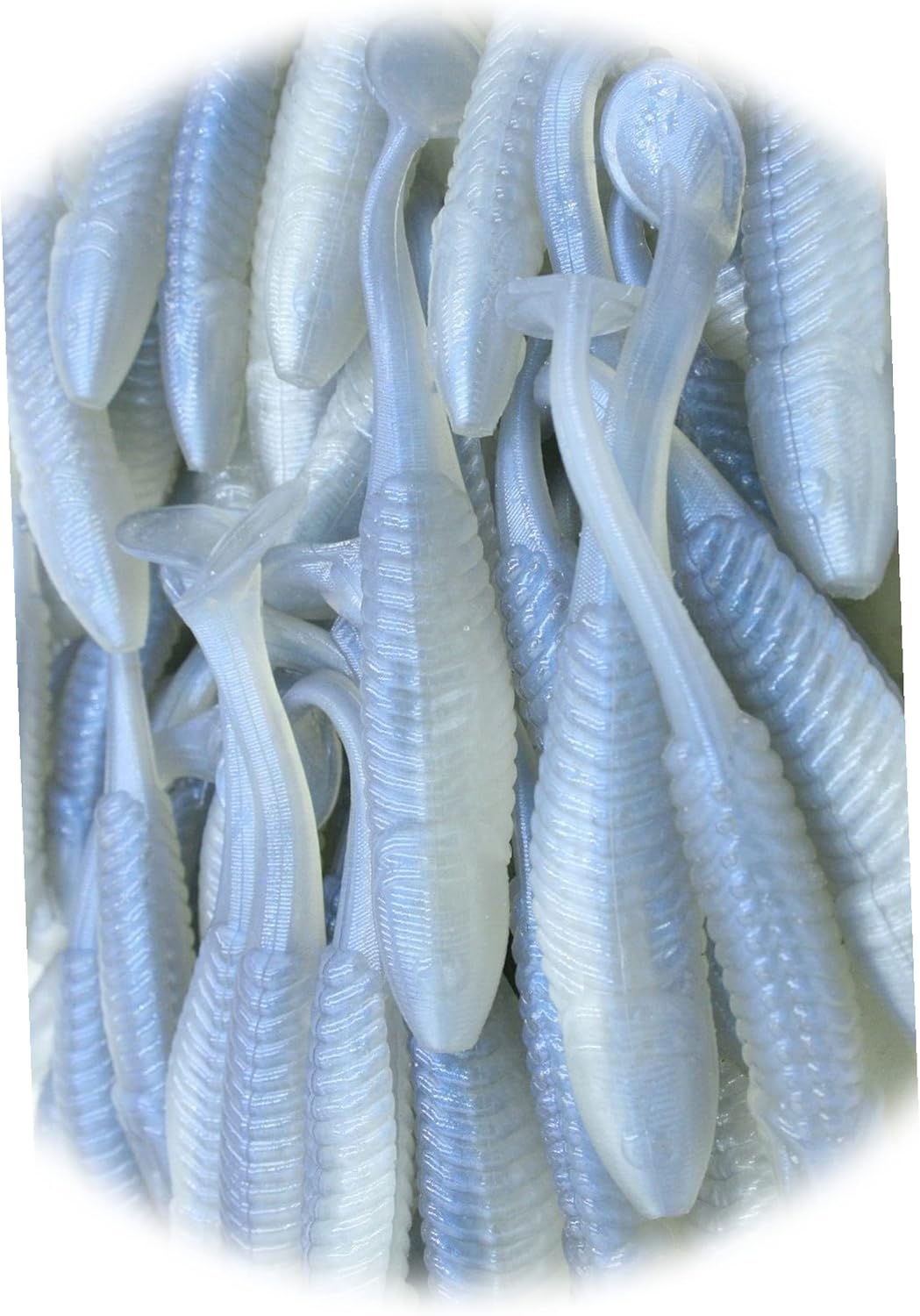 New Pack of 50 pcs 3.5" Alewife Paddle Tail Swimbaits Soft Plastic Bass Walleye